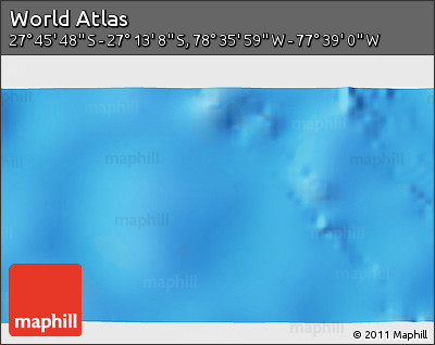 Physical 3D Map of the Area around 27° 29' 28" S, 78° 7' 30" W