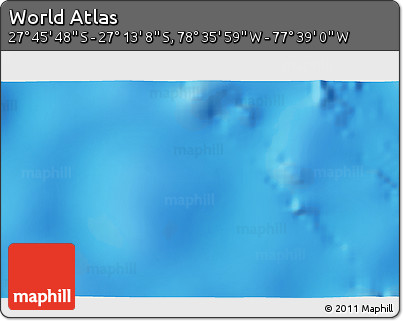 Physical 3D Map of the Area around 27° 29' 28" S, 78° 7' 30" W