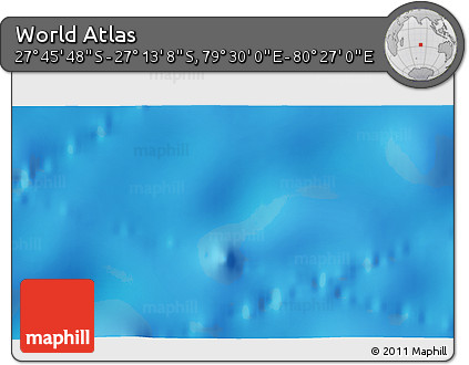 Physical 3D Map of the Area around 27° 29' 28" S, 79° 58' 29" E