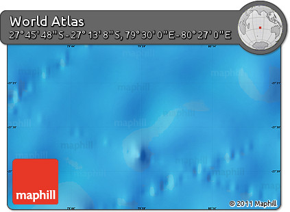 Physical Map of the Area around 27° 29' 28" S, 79° 58' 29" E
