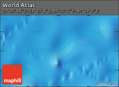 Physical Map of the Area around 27° 29' 28" S, 79° 58' 29" E