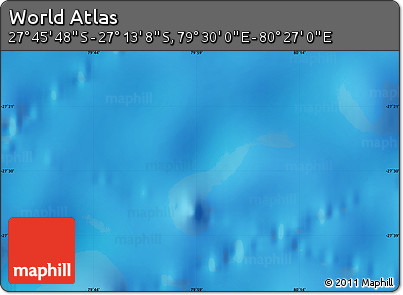 Physical Map of the Area around 27° 29' 28" S, 79° 58' 29" E