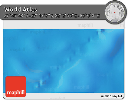 Physical 3D Map of the Area around 27° 29' 28" S, 82° 31' 30" E