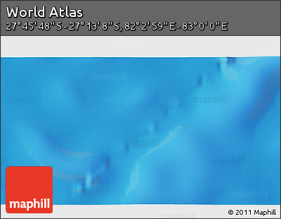Physical 3D Map of the Area around 27° 29' 28" S, 82° 31' 30" E