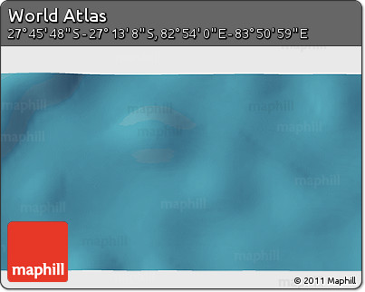 Satellite 3D Map of the Area around 27° 29' 28" S, 83° 22' 30" E