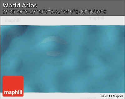Satellite 3D Map of the Area around 27° 29' 28" S, 83° 22' 30" E