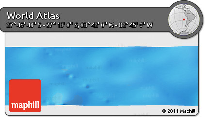 Physical Panoramic Map of the Area around 27° 29' 28" S, 83° 13' 29" W