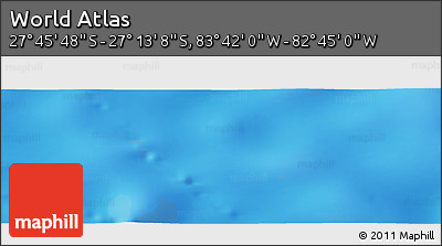 Physical Panoramic Map of the Area around 27° 29' 28" S, 83° 13' 29" W