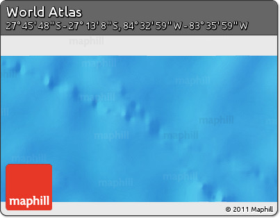Shaded Relief 3D Map of the Area around 27° 29' 28" S, 84° 4' 29" W