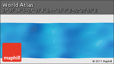 Physical Panoramic Map of the Area around 27° 29' 28" S, 91° 52' 30" E