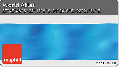 Physical Panoramic Map of the Area around 27° 29' 28" S, 91° 52' 30" E