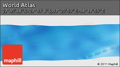 Physical Panoramic Map of the Area around 27° 29' 28" S, 97° 49' 29" E
