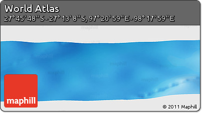 Physical Panoramic Map of the Area around 27° 29' 28" S, 97° 49' 29" E