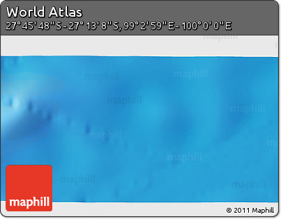 Physical 3D Map of the Area around 27° 29' 28" S, 99° 31' 30" E