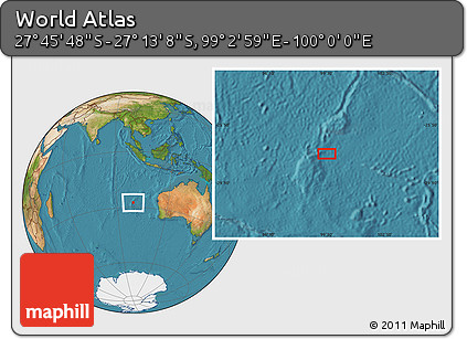 Satellite Location Map of the Area around 27° 29' 28" S, 99° 31' 30" E