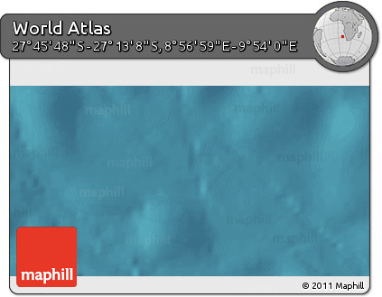 Satellite 3D Map of the Area around 27° 29' 28" S, 9° 25' 30" E