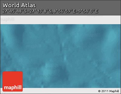 Satellite 3D Map of the Area around 27° 29' 28" S, 9° 25' 30" E