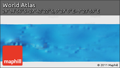 Physical Panoramic Map of the Area around 27° 58' 39" S, 0° 55' 29" E