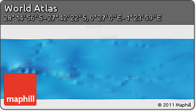 Physical Panoramic Map of the Area around 27° 58' 39" S, 0° 55' 29" E