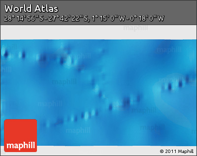 Physical 3D Map of the Area around 27° 58' 39" S, 0° 46' 30" W