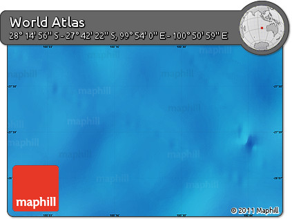 Physical Map of the Area around 27° 58' 39" S, 100° 22' 30" E