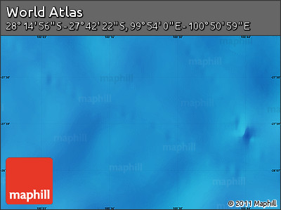 Physical Map of the Area around 27° 58' 39" S, 100° 22' 30" E