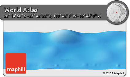 Shaded Relief Panoramic Map of the Area around 27° 58' 39" S, 100° 13' 29" W