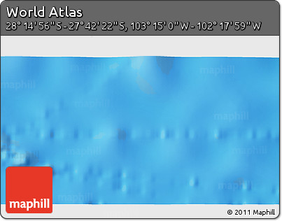 Physical 3D Map of the Area around 27° 58' 39" S, 102° 46' 30" W
