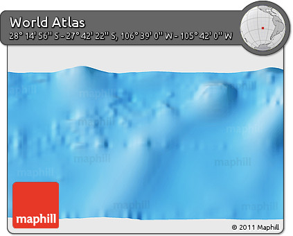 Physical 3D Map of the Area around 27° 58' 39" S, 106° 10' 30" W
