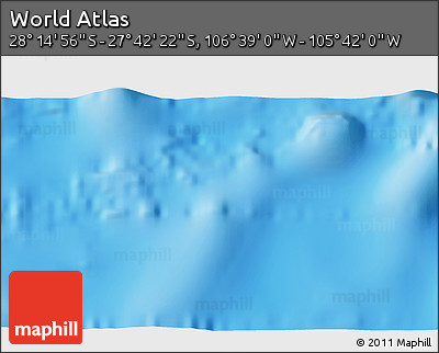 Physical 3D Map of the Area around 27° 58' 39" S, 106° 10' 30" W