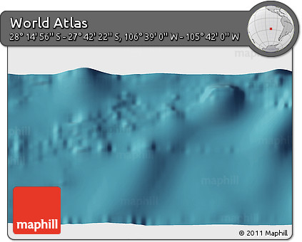 Satellite 3D Map of the Area around 27° 58' 39" S, 106° 10' 30" W