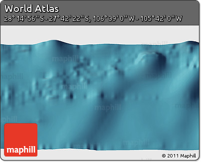 Satellite 3D Map of the Area around 27° 58' 39" S, 106° 10' 30" W