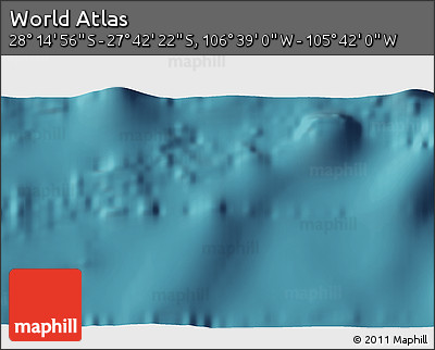 Satellite 3D Map of the Area around 27° 58' 39" S, 106° 10' 30" W