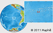 Physical Location Map of the area around 27° 58' 39" S, 107° 1' 30" W