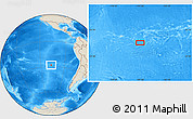 Shaded Relief Location Map of the area around 27° 58' 39" S, 107° 1' 30" W