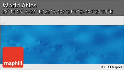 Physical Panoramic Map of the Area around 27° 58' 39" S, 108° 52' 30" E