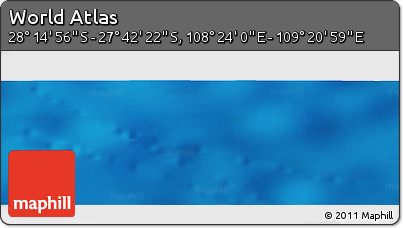 Physical Panoramic Map of the Area around 27° 58' 39" S, 108° 52' 30" E