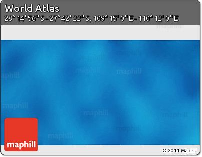 Physical 3D Map of the Area around 27° 58' 39" S, 109° 43' 29" E
