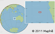 Savanna Style Location Map of the area around 27° 58' 39" S, 109° 43' 29" E