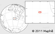 Blank Location Map of the area around 27° 58' 39" S, 10° 16' 30" E