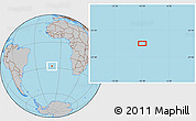 Gray Location Map of the area around 27° 58' 39" S, 10° 7' 30" W