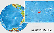 Physical Location Map of the area around 27° 58' 39" S, 110° 25' 30" W