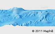 Shaded Relief Panoramic Map of the area around 27° 58' 39" S, 110° 25' 30" W