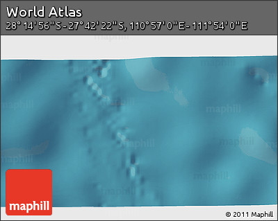 Satellite 3D Map of the Area around 27° 58' 39" S, 111° 25' 30" E