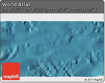 Satellite 3D Map of the Area around 27° 58' 39" S, 111° 16' 30" W
