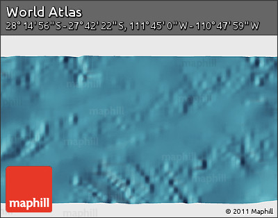 Satellite 3D Map of the Area around 27° 58' 39" S, 111° 16' 30" W