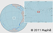 Gray Location Map of the area around 27° 58' 39" S, 111° 16' 30" W, hill shading