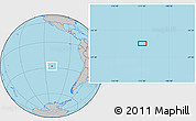 Gray Location Map of the area around 27° 58' 39" S, 111° 16' 30" W
