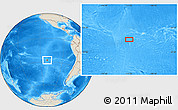 Shaded Relief Location Map of the area around 27° 58' 39" S, 111° 16' 30" W