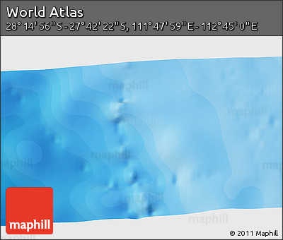 Political 3D Map of the Area around 27° 58' 39" S, 112° 16' 30" E